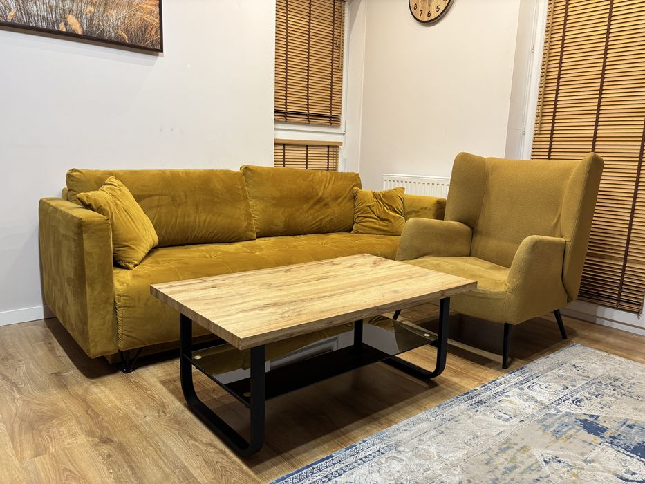 Zestaw mebli sofa / fotel / stolik