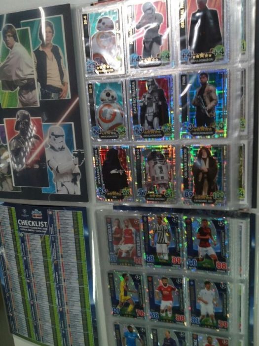 Attax nações Álbuns Topps, cadernetas Champions e Star Wars continente