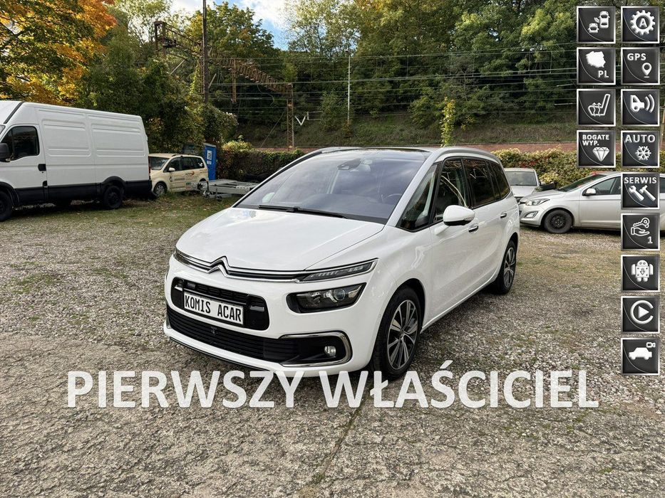 Citroën C4 Grand Picasso 1.2PureTech-130km-AUTOMAT-Serwisowany-Bezwypadkowy-Navi-Kamera 360-PDC