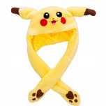 Pluszowa czapka z ruchomymi uszami PIKACHU ŚWIECI