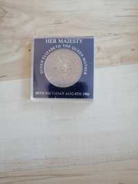 Moneta 25 pensów 1980 Królowa Matka