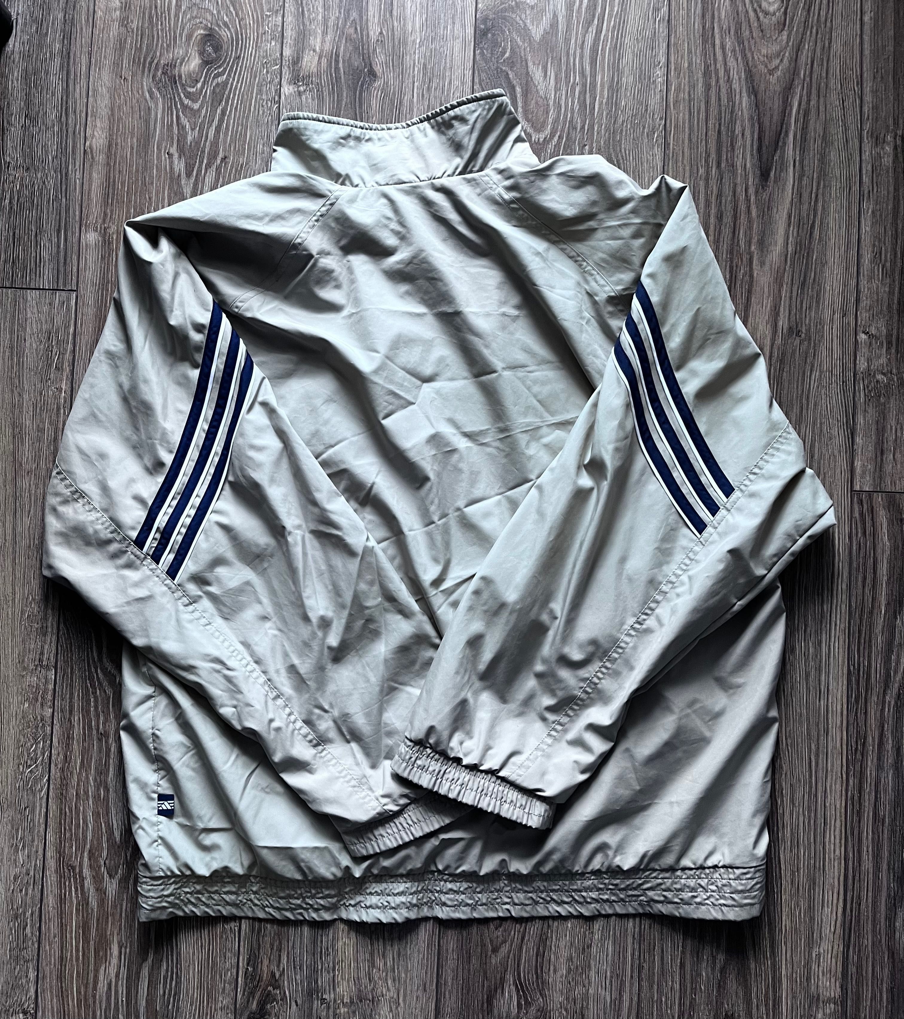 Kurtka Adidas vintage z lat 90 bezowa rozmiar L stan dobry