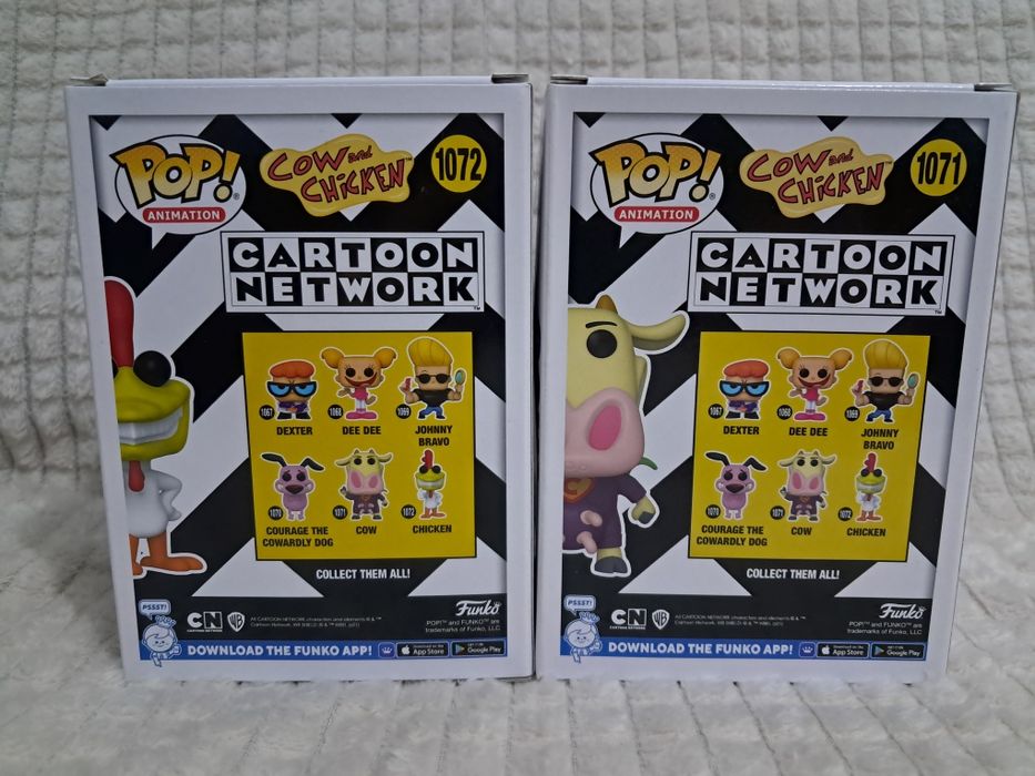 Funko pop Cow 1071 I Chicken 1072 Cartoon Network zestaw