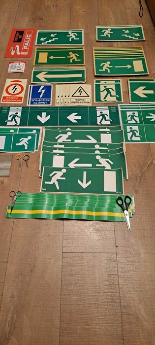 znaki ewakuacyjne znaki informacyjne 82 szt