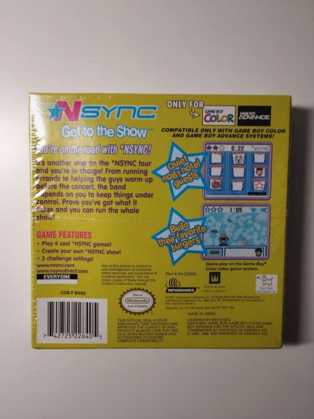 [SELADO] Game Boy Color – Jogo NSYNC (Original, Raro) | Ler Descrição