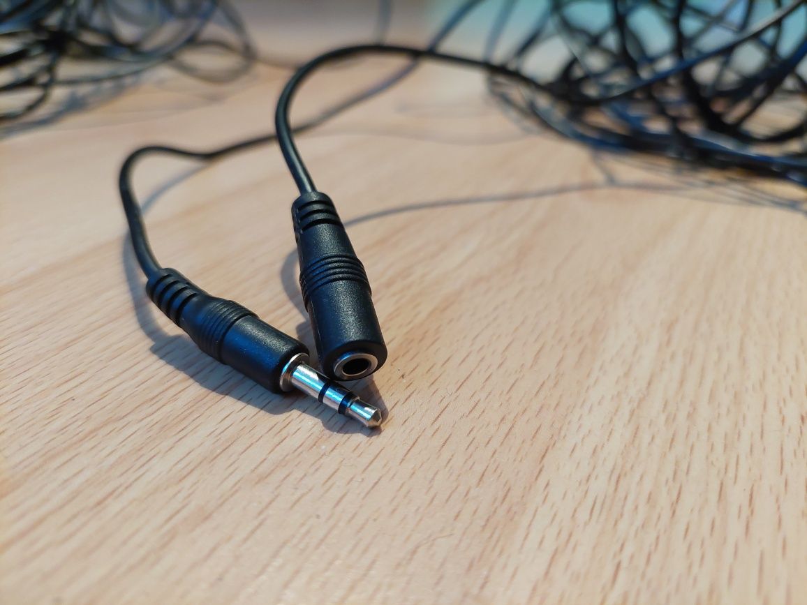 Kabel mini jack 2x 10 METRÓW! (przedłużacz)
