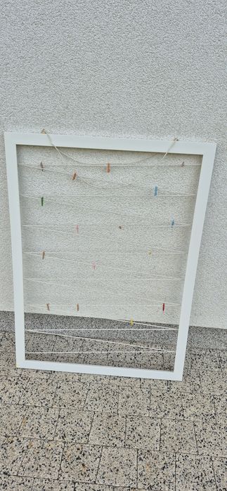 Galeria na zdjęcia, Fotogaleria sznurkowa, ramka ze sznurkami 75x55cm.