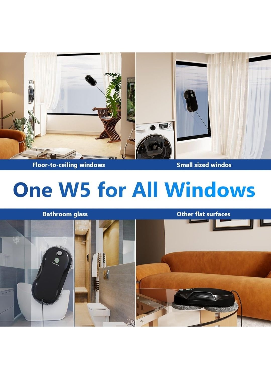 Tosima W5 robot do mycia okien z podwójną dyszą