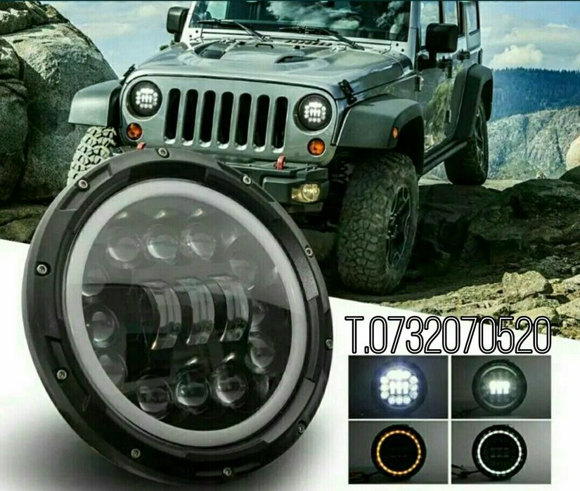 Фара Світлодіодна 7" Дюймова Нива 4×4 Ваз 2101 Уаз ГАЗ.JEEP Wrangler