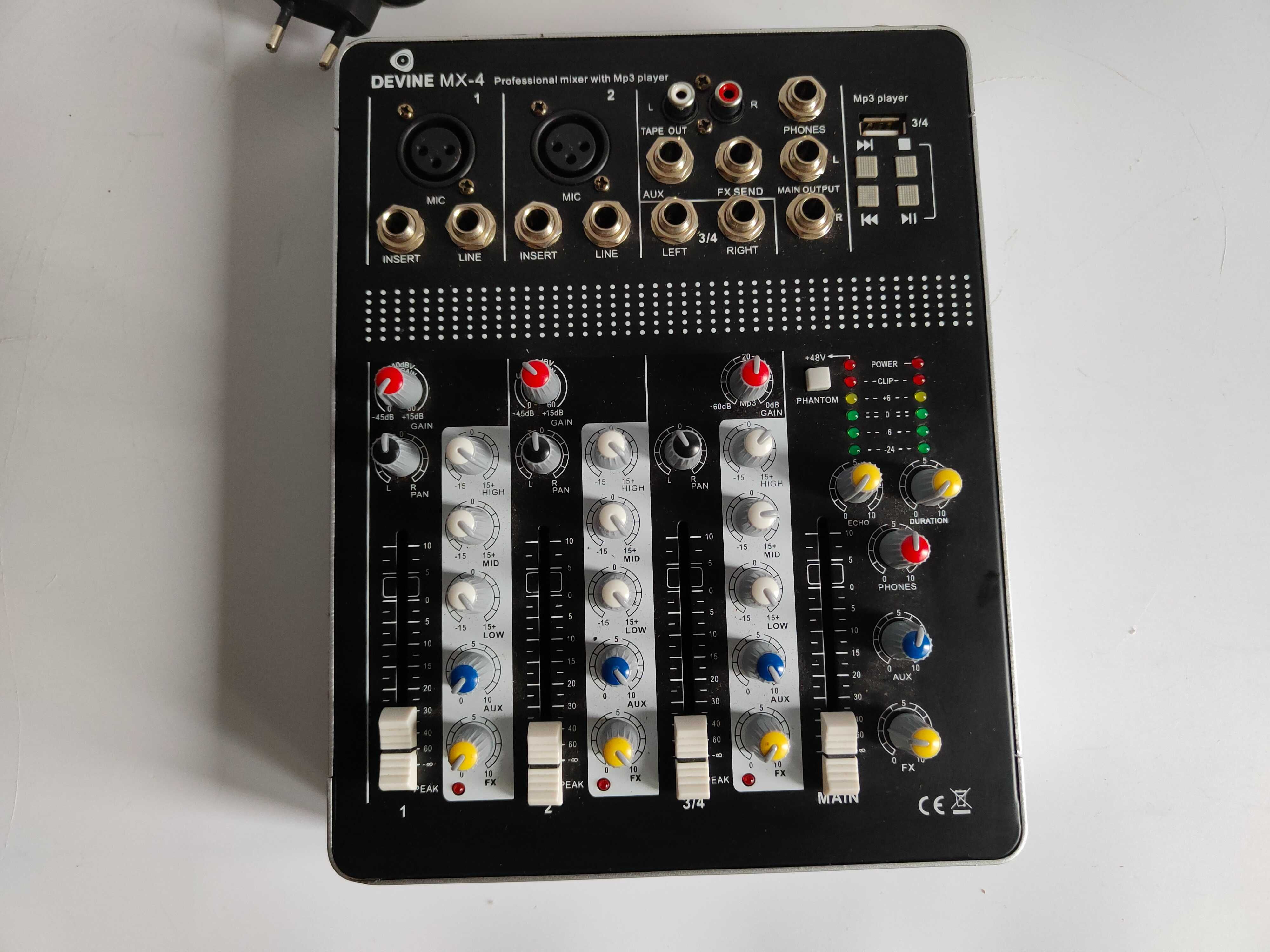 Devine MX-4 mikser audio z odtwarzaczem USB na pendrive