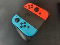 Nintendo Switch Joy Cons Azul Vermelho Neon Originais Grip Carregador