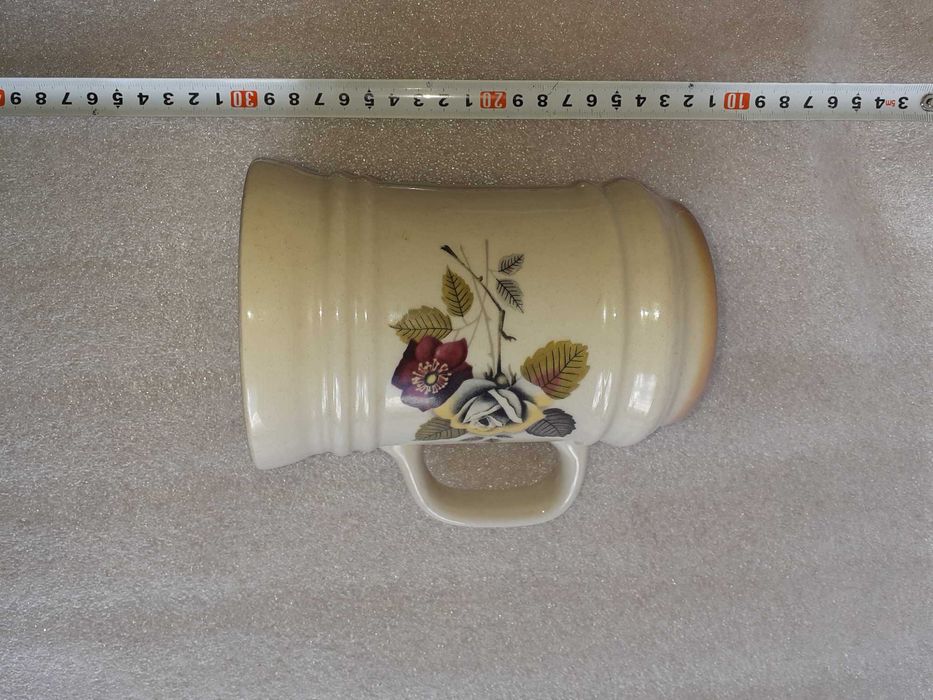Rękodzieło ceramika kufel do piwa 20 cm