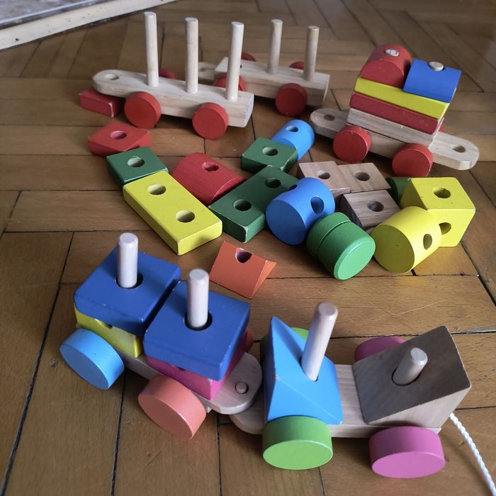 Drewniana kolejka klocki