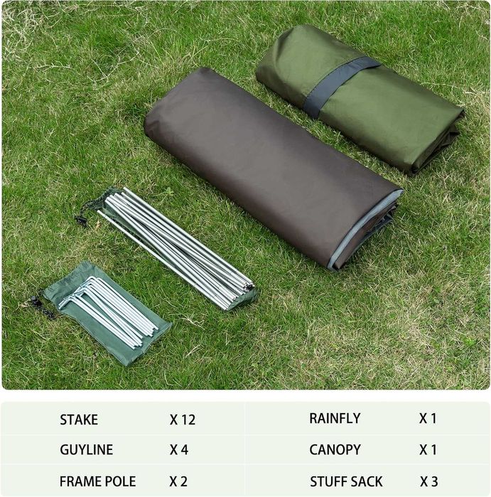 Bessport Ultralekki Namiot Kempingowy 1 Os. Wodoodporny Wiatroszczelny