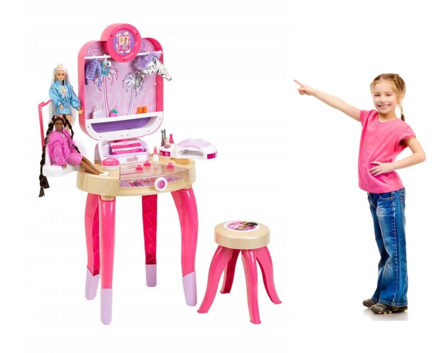 Toaletka Barbie Dla Dzieci Klein 5721 Z Lampą I Akcesoriami Prezent