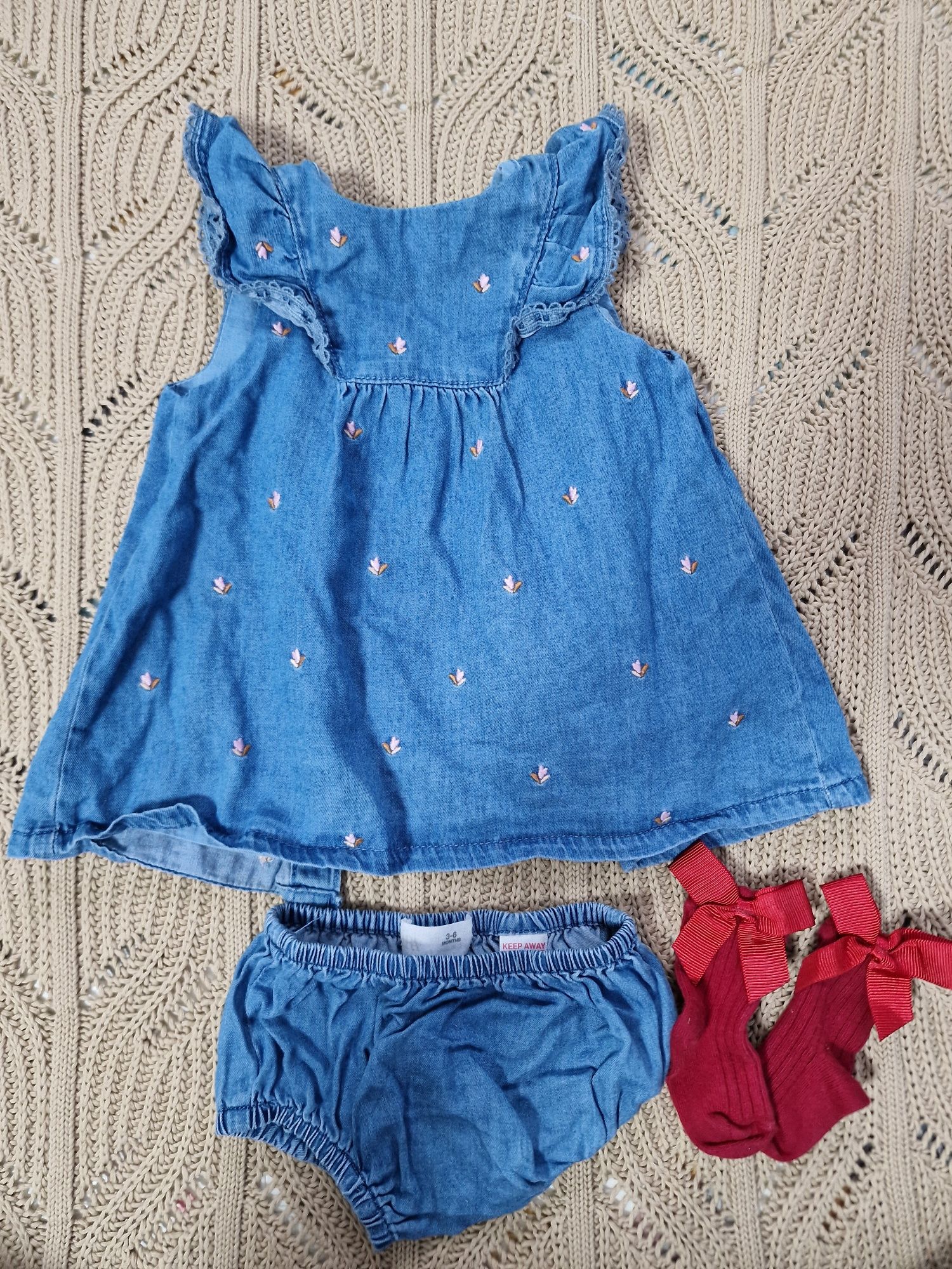 Komplet Zara 62 tunika sukienka bloomersy