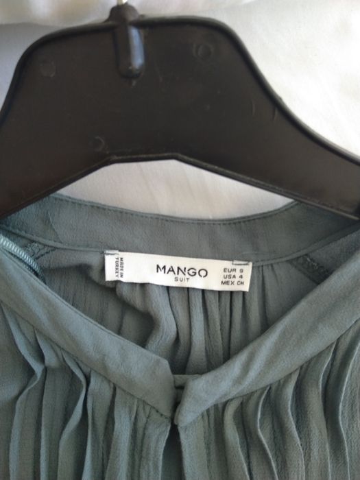 Camisa cor menta mango