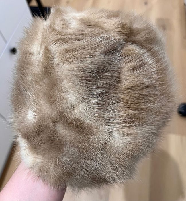 Czapka toczek futro naturalne