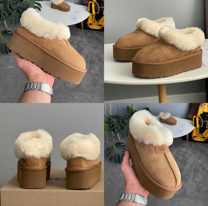 Женские сапоги UGG Coquette Platform Chestnut 36-41 Натур Замша! Хит!