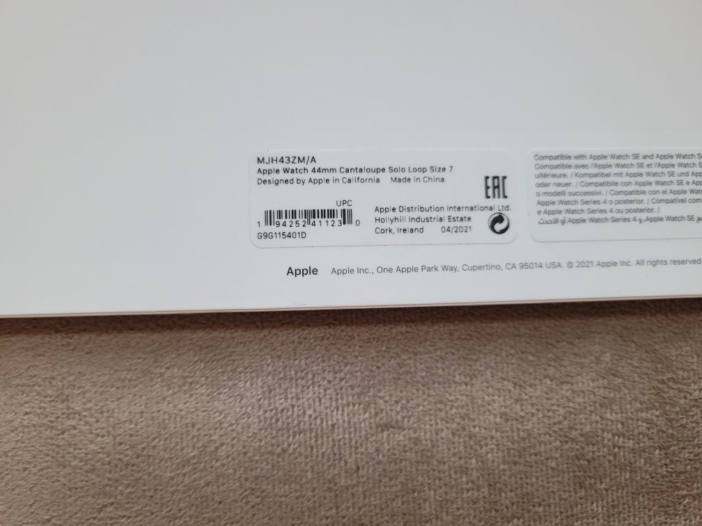 Pasek do zegarka Apple Watch Chantaloupe 44mm Size 7