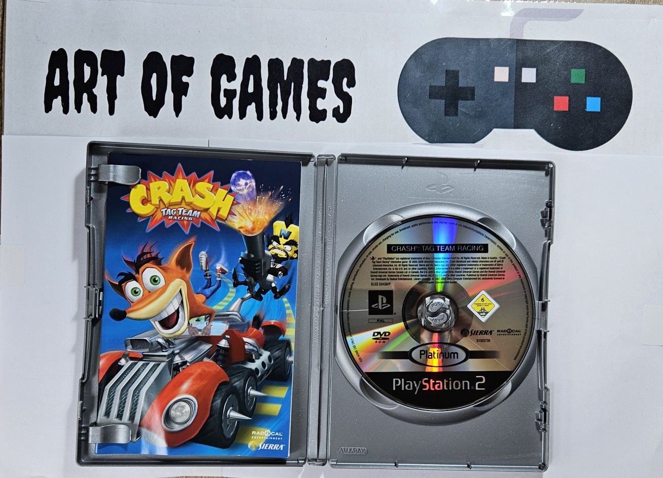 Crash Tag Team Racing CTR Ps2 Playstation 2 Komplet 3xA BDB