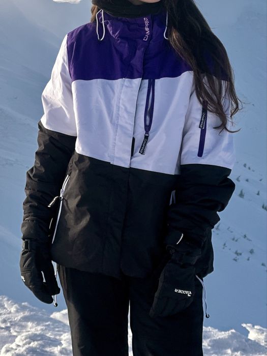 Гірськолижна куртка Campri Ski Outerwear (чорна/біла/фіолетова)
