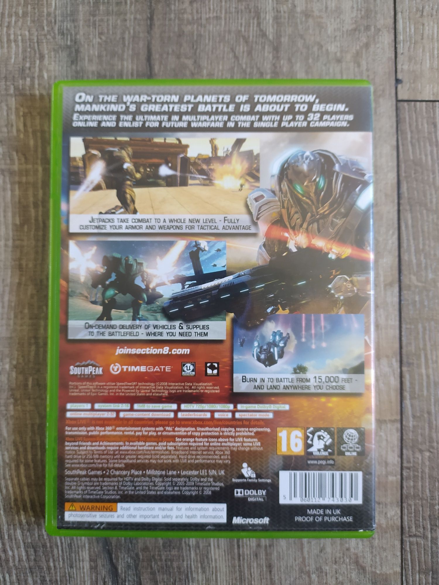 Gra Xbox 360 Section 8 Wysyłka w 24h