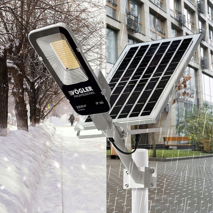 LAMPA SOLARNA 2000W z Czujnikiem Ruchu i Zmierzchu M-SERIES VOGLER