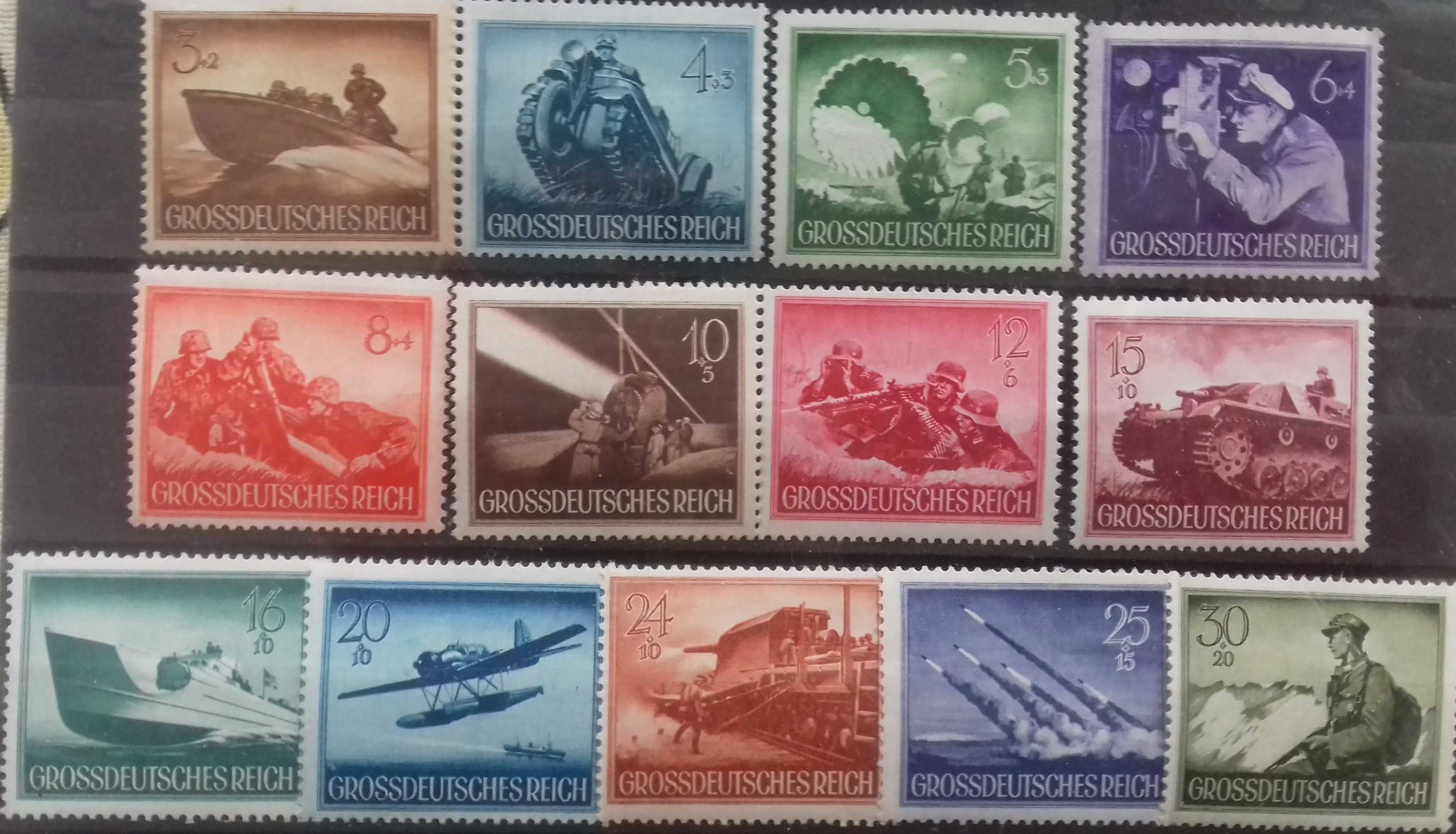 znaczki niemieckie DR Mi.873-85 "Wermacht" czyste