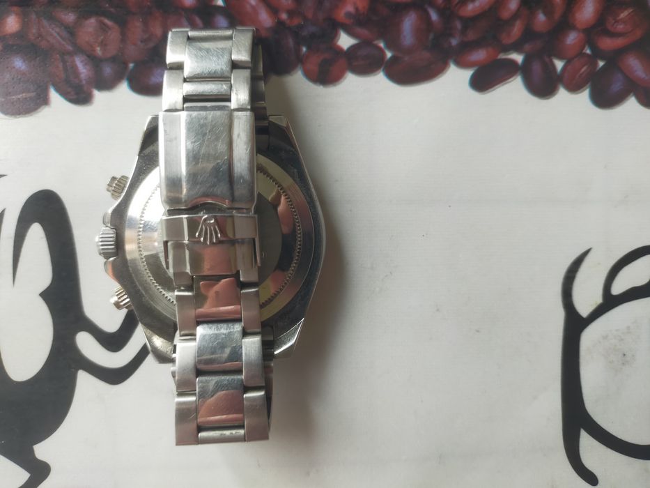 Механические часы в стиле Rolex Daytona, серебристые