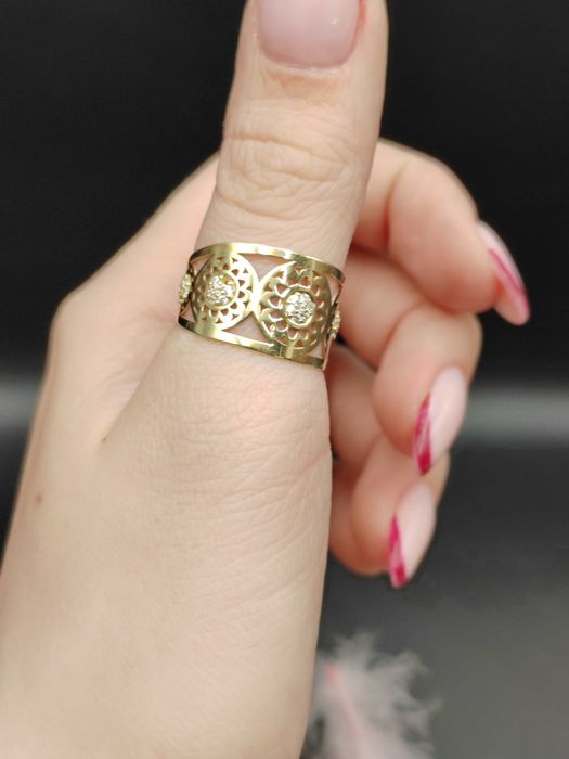 NOWY Zloty Pierścionek r14 / Złoto 585