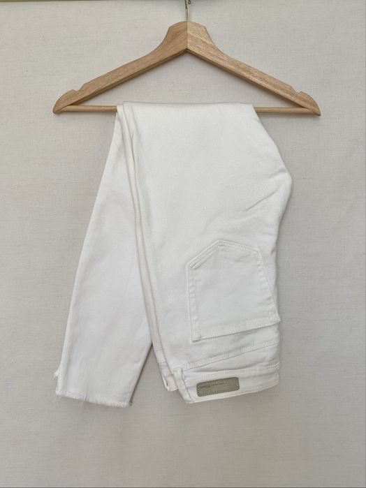 Białe jeansy damskie skinny średni stan Tom Tailor S/36, W27