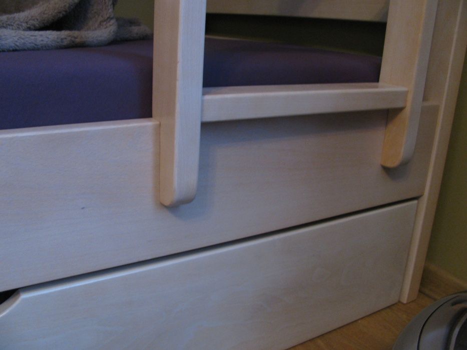 Bukowe łóżko piętrowe drewniane masywne 100% lity buk