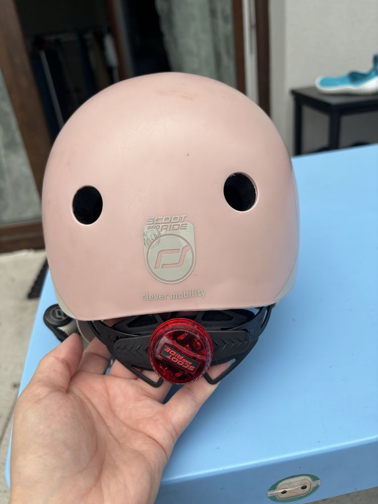 Kask różowy dla dziecka scoot and ride stoot&ride