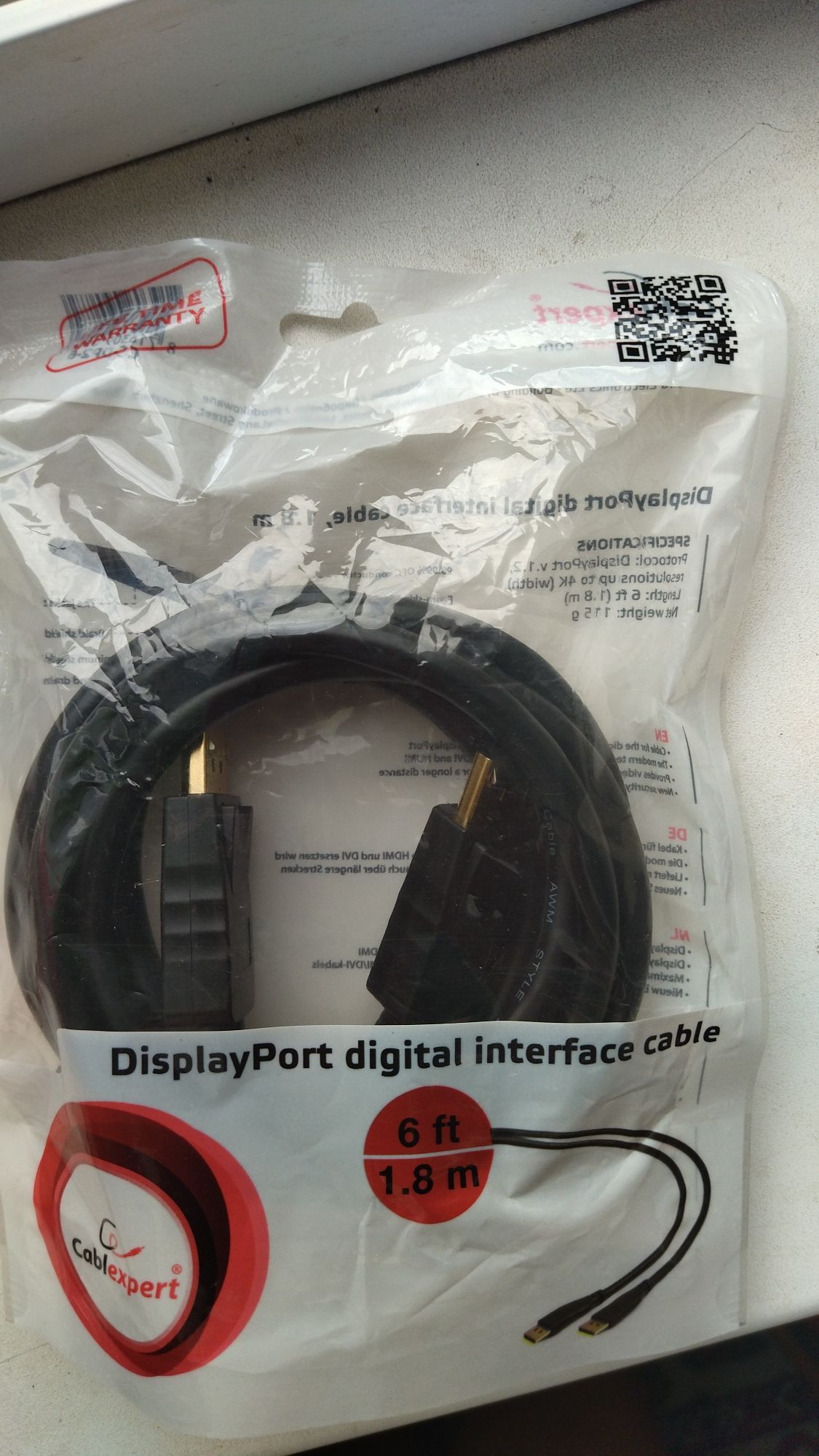 Кабель Cablexpert DisplayPort - HDMI 1.8 м (CC-DP-HDMI-6)