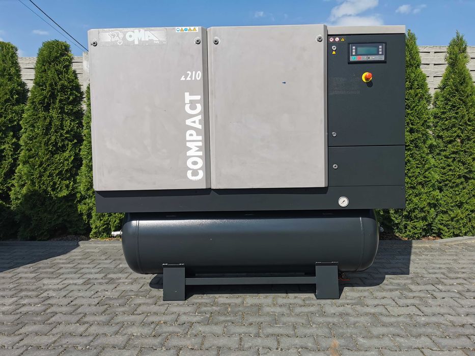KOMPLET 22kw 3000L/m Zbiornik 500L Sprężarka śrubowa 10bar + OSUSZACZ