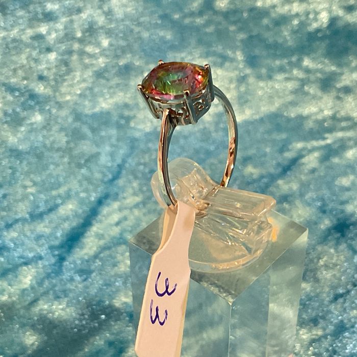 Anel prata tamanho 17,5 mm