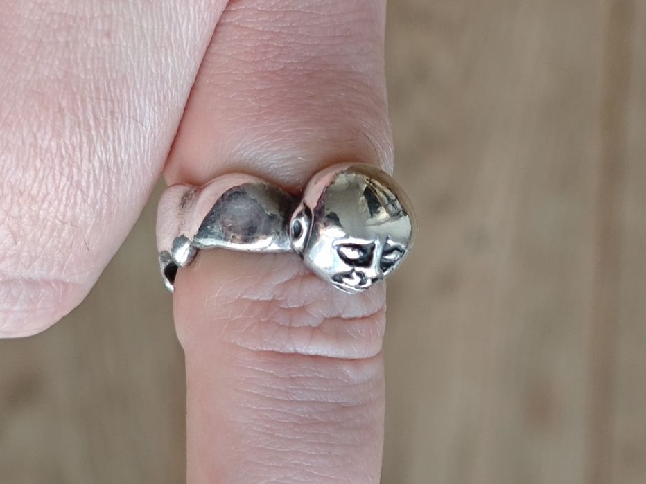 Прикольна срібна каблучка