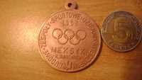 Starocie z PRL - SPORT = Olimpiada Meksyk 1968 r. Medal kolekcjonerski