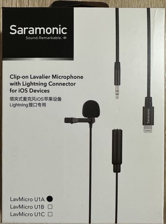 Мікрофон петличний/ для iPhone, iPad Saramonic LavMicro U1A