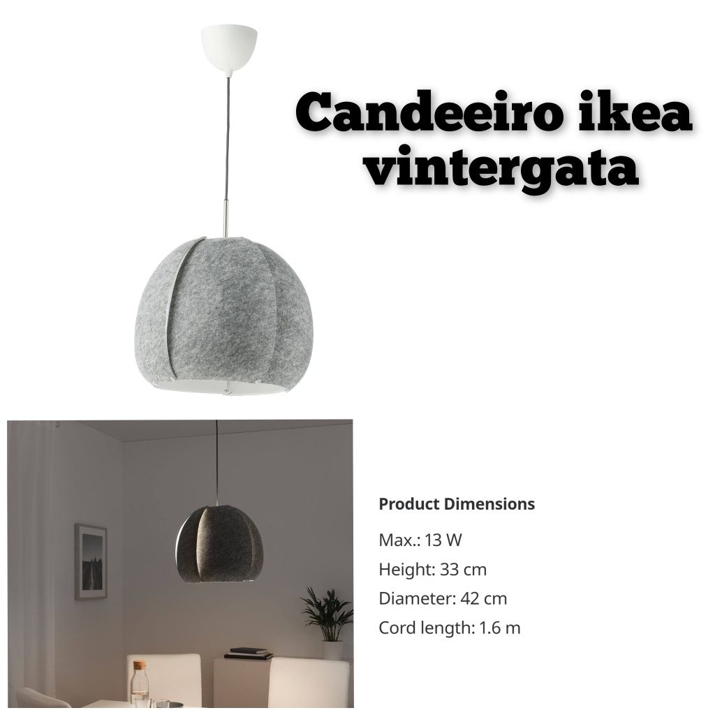 Candeeiro ikea vintergata suspenso teto