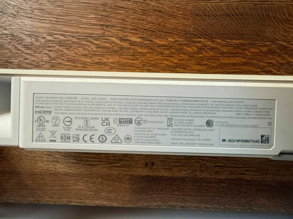 Głośnik Bose Smart Soundbar 900 na gwarancji