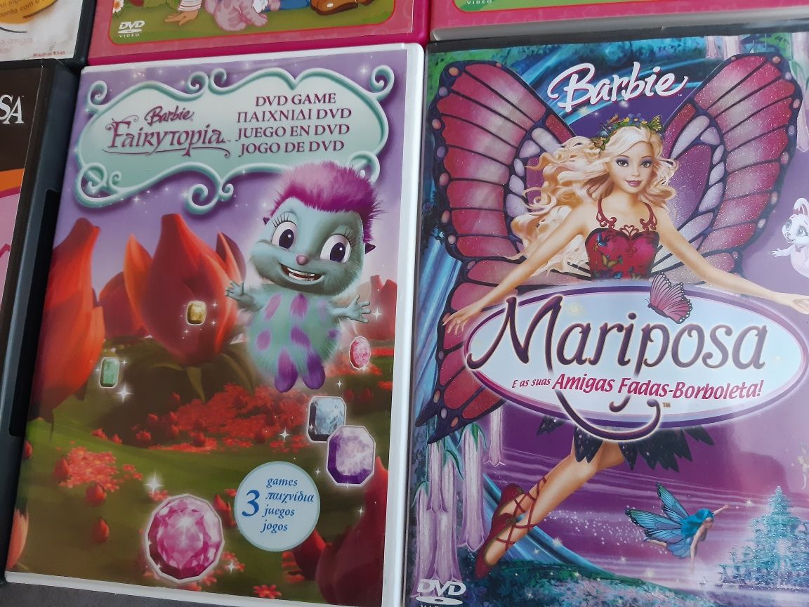 DVD originais animação Barbie Pantera cor de rosa e Docinho de morango