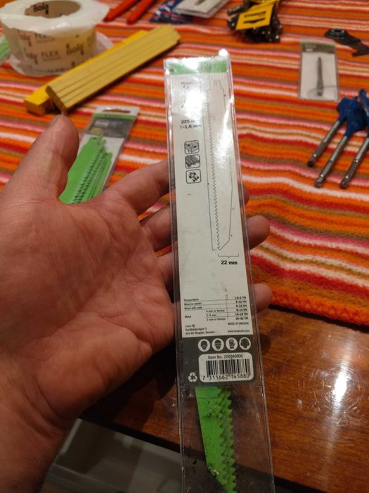 Brzeszczot piły szablastej BIM DREWNO/METAL 225mm 6TPI 5szt.