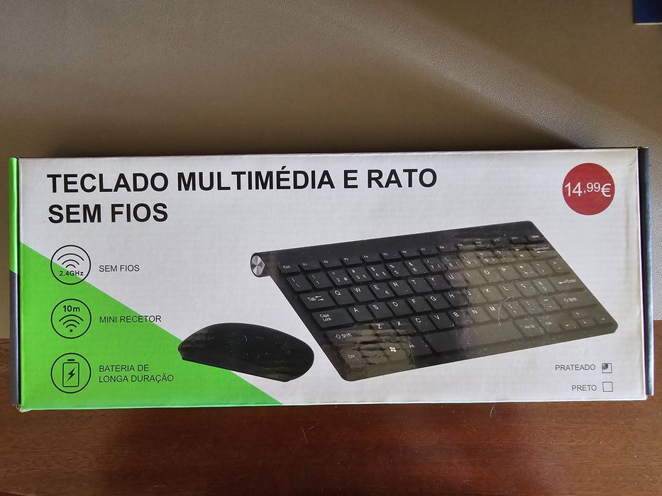 Kit Teclado e Rato Wireless