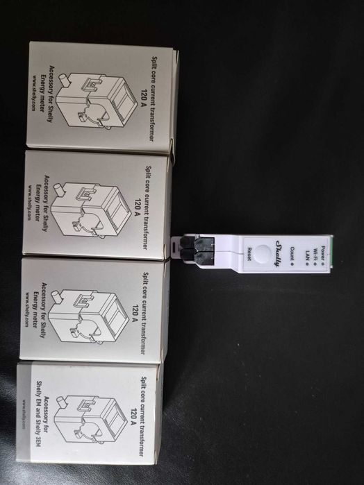 Inteligentny licznik Shelly Pro 3EM 120A  + dodatkowy przekładnik na N