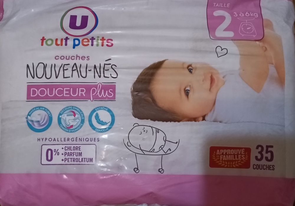 Гіпоалергенні підгузки U tout petits 2, 3-6