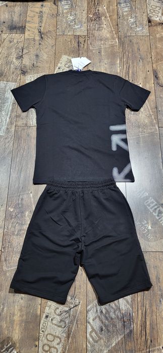 Off white czarny komplet męski młodzieżowy koszulka spodenki S