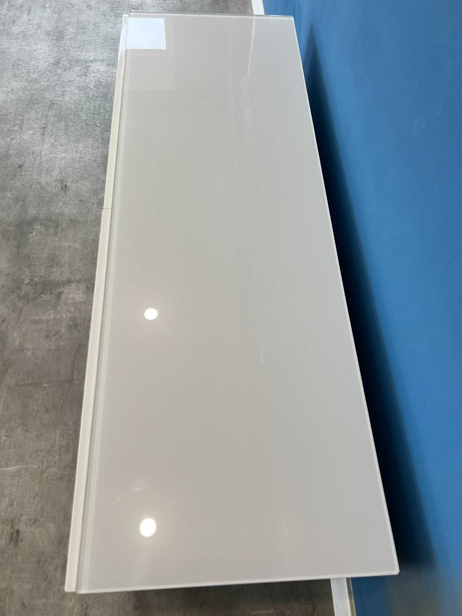 Szafka pod TV IKEA BESTÅ + szklana nakładka  biały połysk