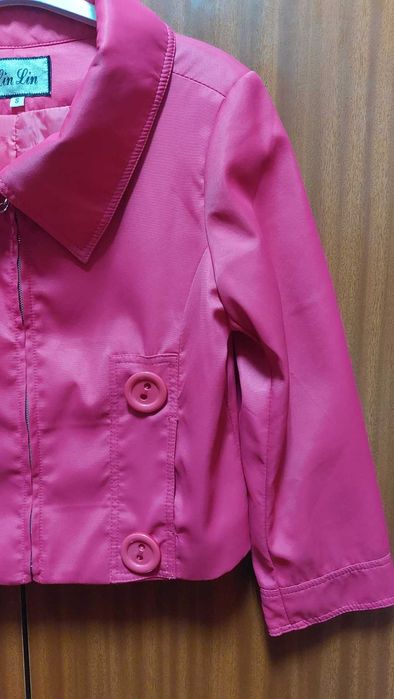 Casaco 3/4 rosa choque